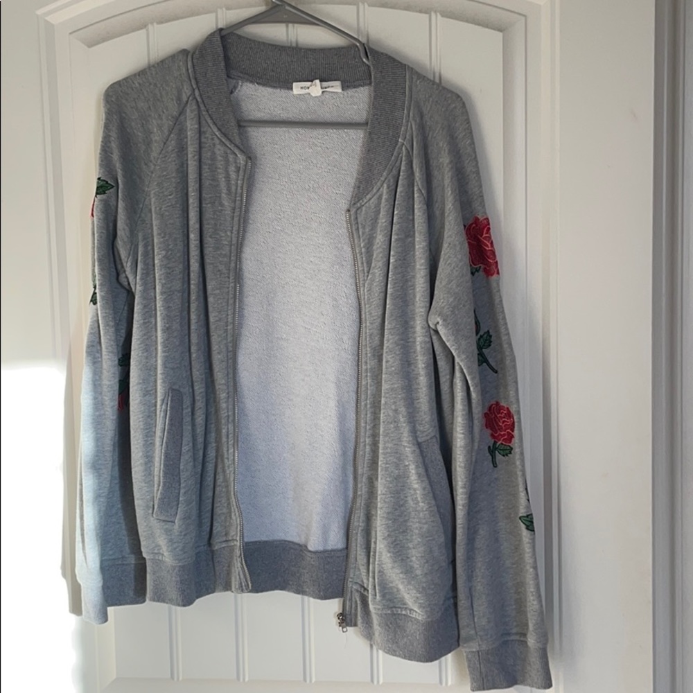 Grey zip up jacket